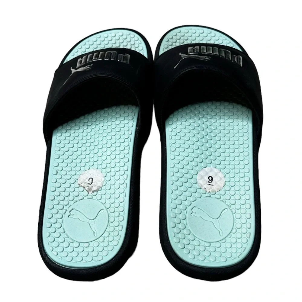 Puma Open Toe Sandals Black Size 9 - Picture 3 of 7